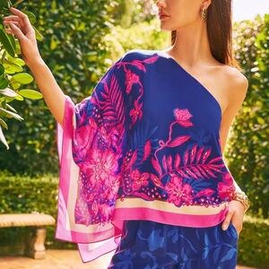 Lilly Pulitzer Schaffer Silk Top in Never Ending Summer Print size 8.